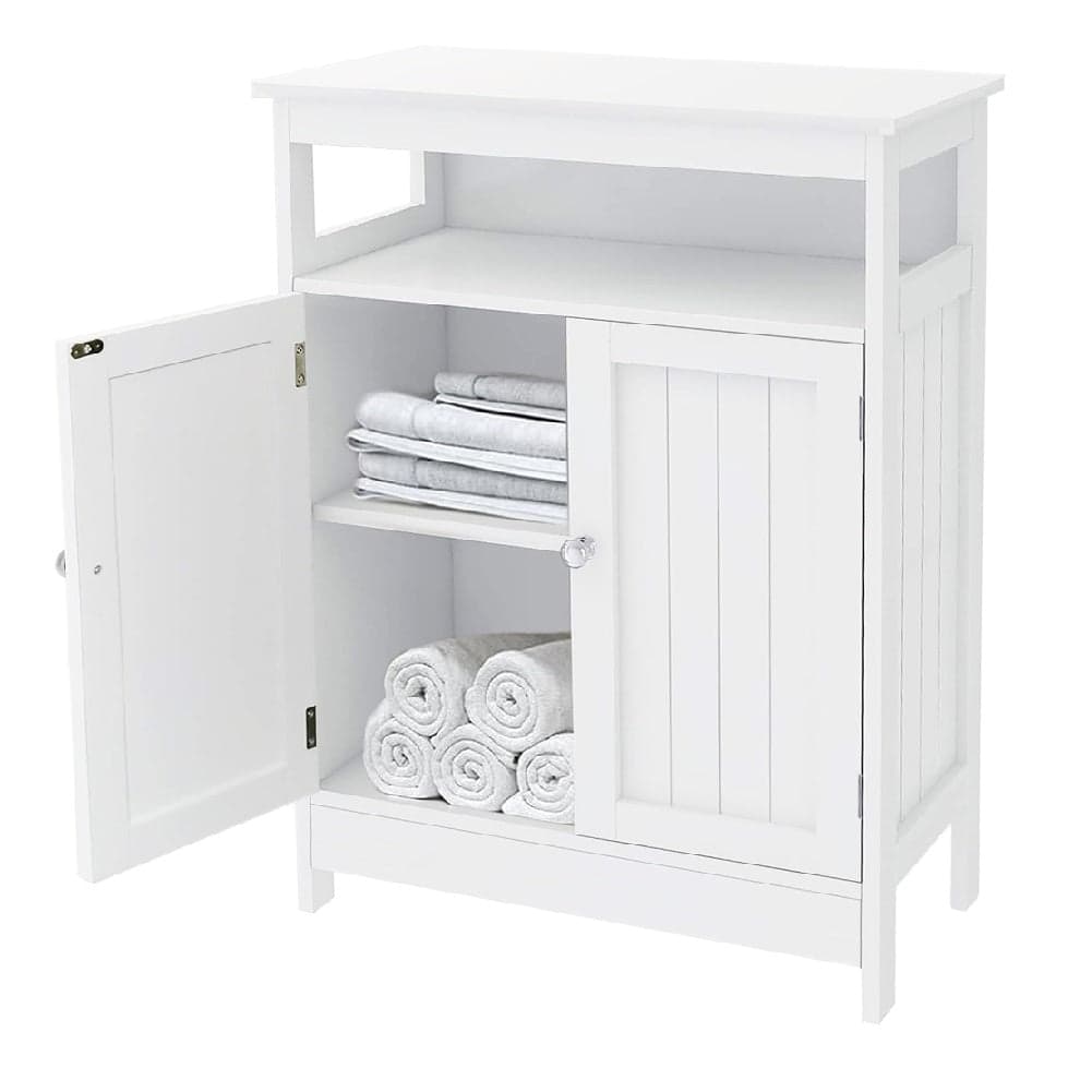 Mobile in Legno 60x30 H 80cm Bagno Camera Ingresso Salvaspazio 2 Ante 1 Vano Bianco in Mobili a terra Danyx - Casoria, commercioVirtuoso.it