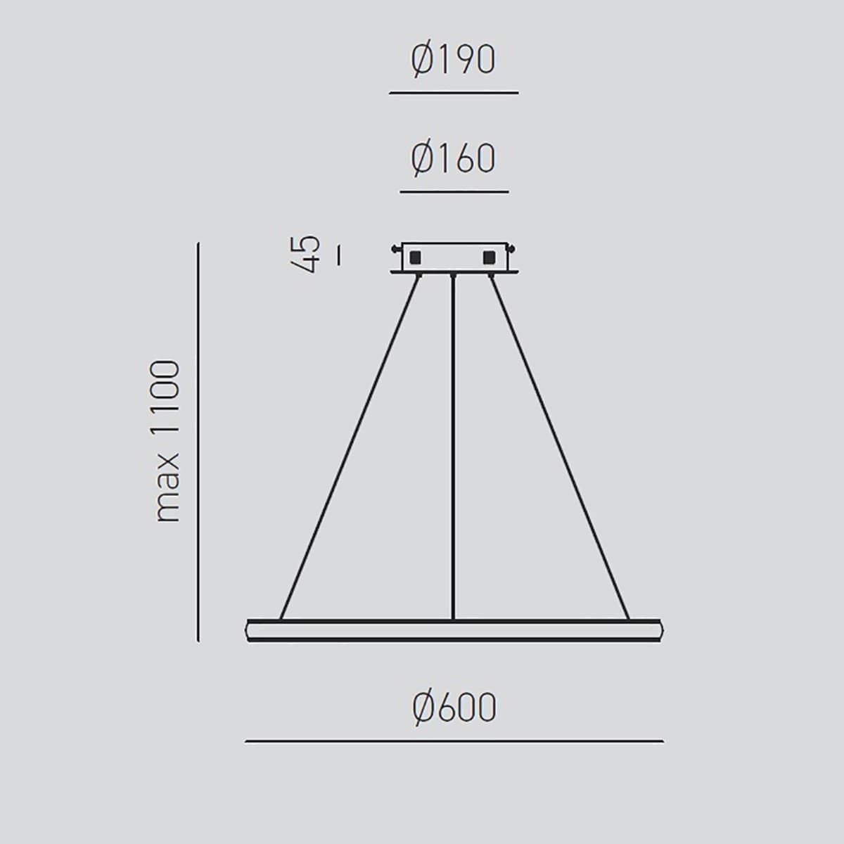 Lampadario moderno Gea Luce IOLE S1 B 28W LED alluminio sospensione in Lampade a sospensione Lampadari Bartalini - Colle di Val d’Elsa, commercioVirtuoso.it
