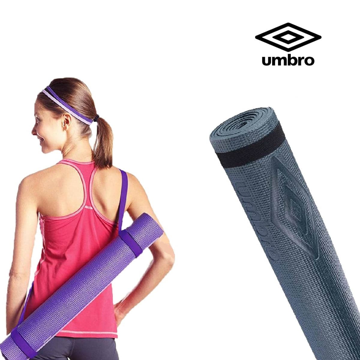 kit 4pz Tappetino Umbro Fitness Yoga Antiscivolo 175 x 60 cm Ideale x Palestra in Tappetini Danyx - Casoria, commercioVirtuoso.it