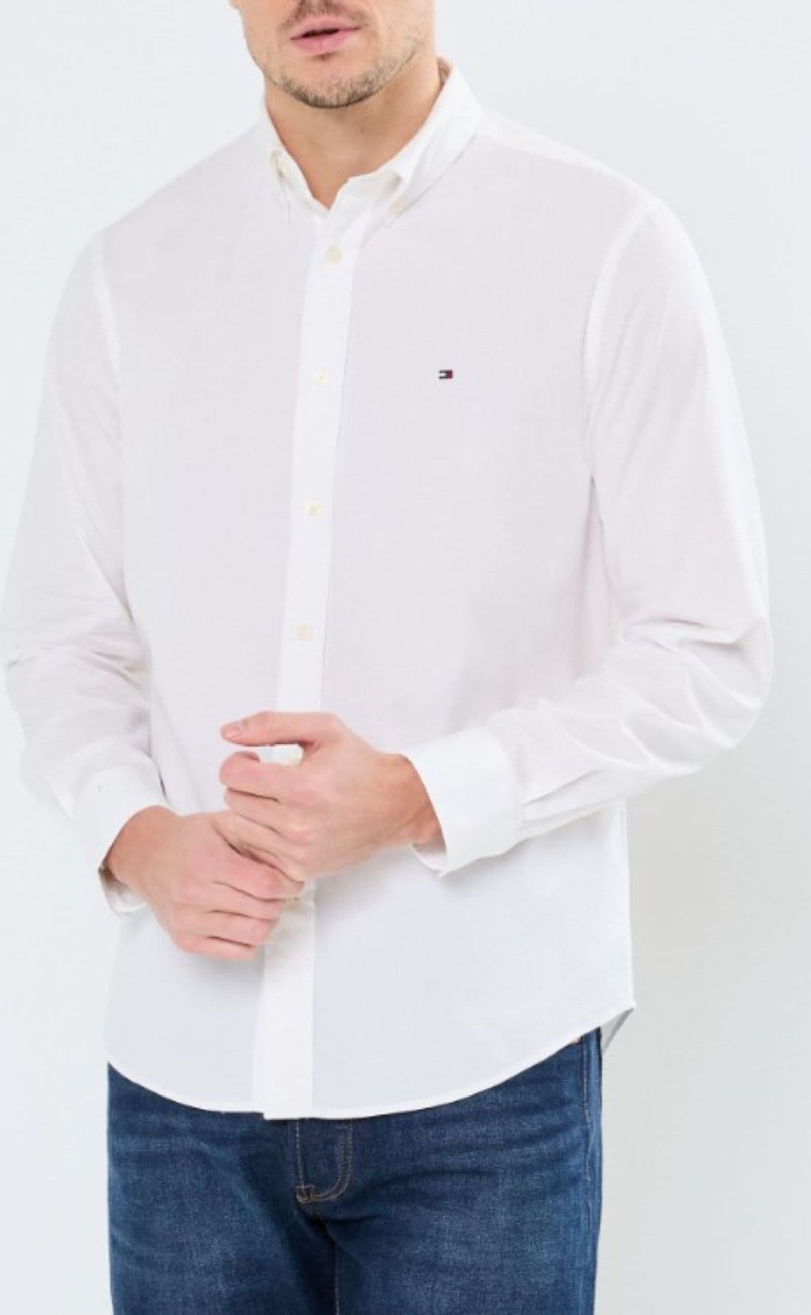 Tommy Hilfiger CAMICIA CORE FLEX POPLIN SOLID RF SHIRT da uomo in Camicie casual Drestige - Casamassima, commercioVirtuoso.it