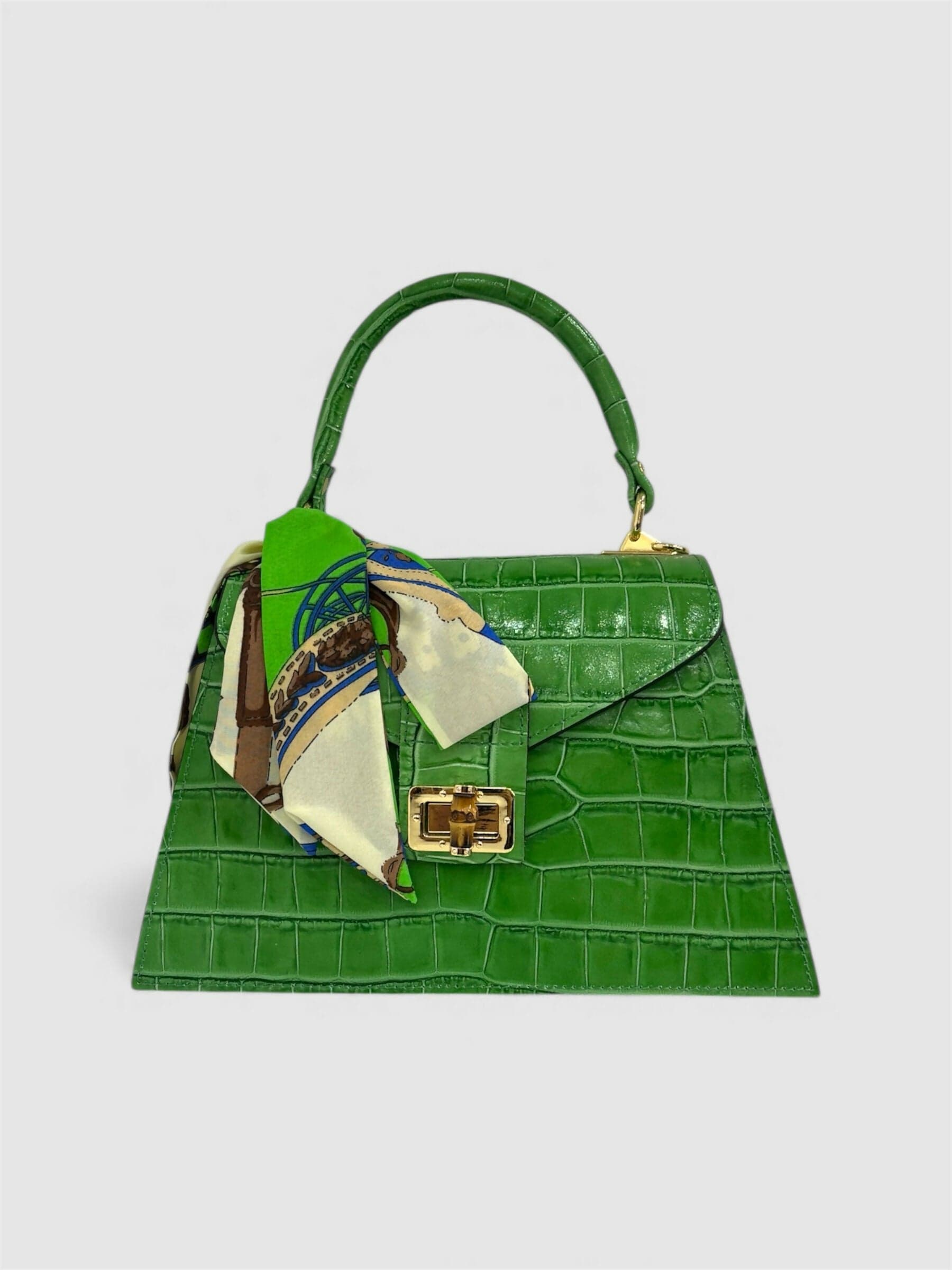 DOPPIASE Borsa a tracolla donna in Vera pelle effetto coccodrillo artigianale Made in Italy 27x17,9.5cm in Borse a tracolla Nanabags - Sesto Fiorentino, commercioVirtuoso.it
