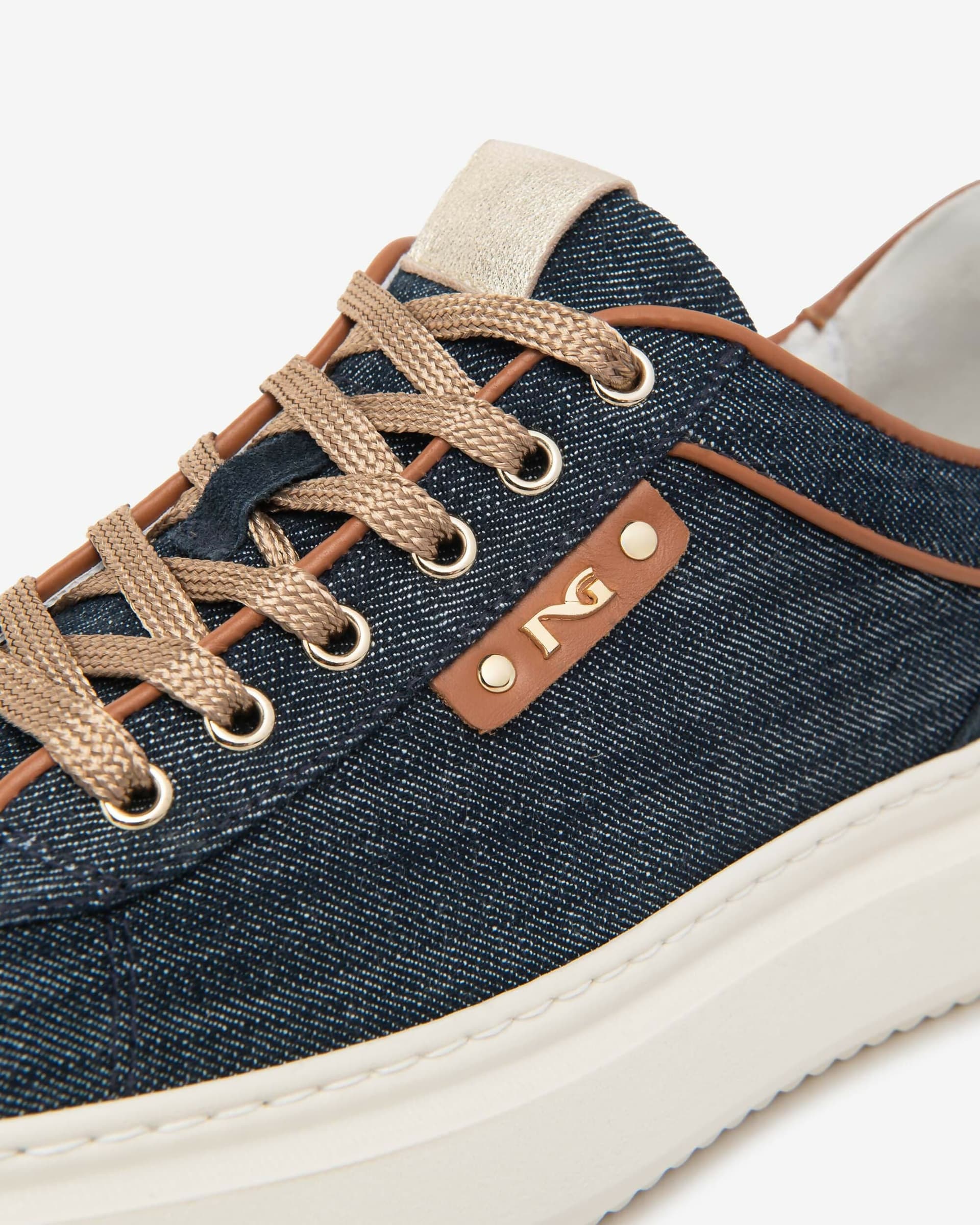 NeroGiardini Donna Sneakers in Tessuto e Pelle in Sneaker casual Cantali Calzature - Randazzo, commercioVirtuoso.it