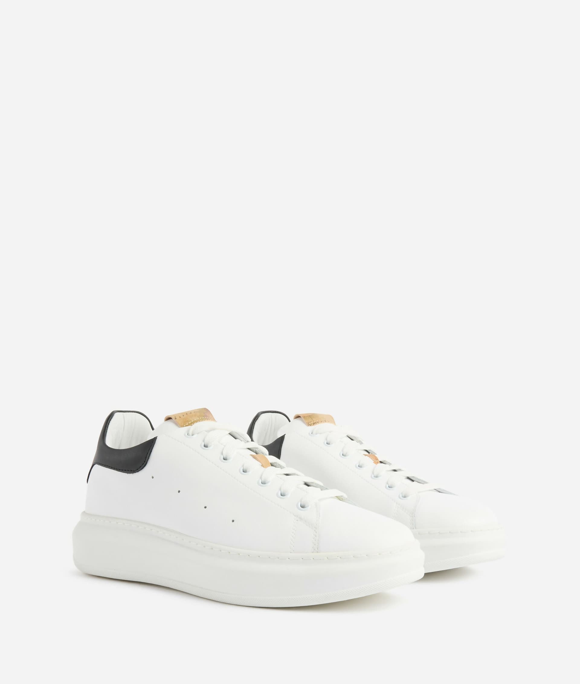 Alviero Martini Uomo Sneakers in pelle liscia con tallone a contrasto Bianche in Scarpe stringate basse Cantali Calzature - Randazzo, commercioVirtuoso.it