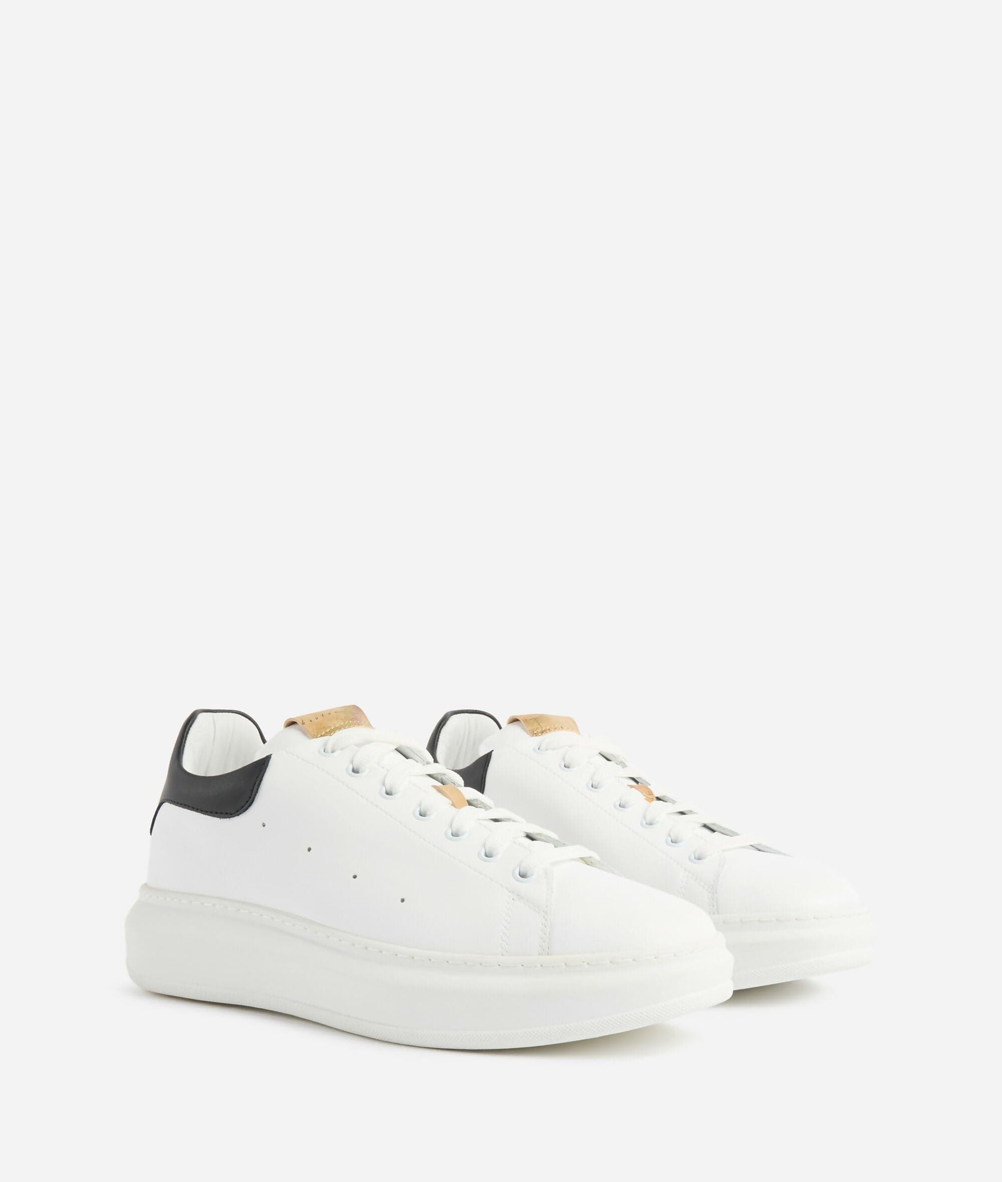 Alviero Martini Uomo Sneakers in pelle liscia con tallone a contrasto Bianche in Scarpe stringate basse Cantali Calzature - Randazzo, commercioVirtuoso.it