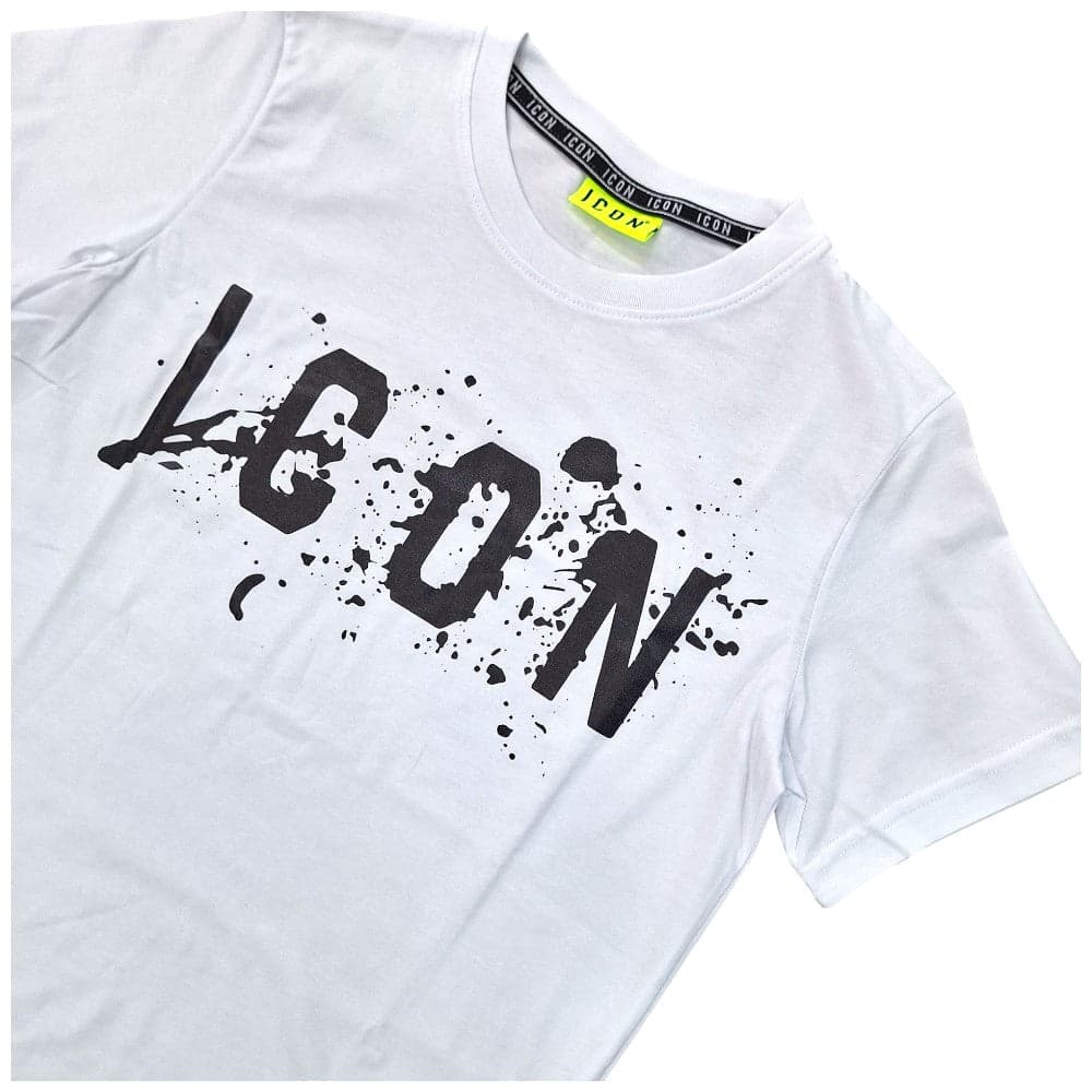 ICON t-shirt bianca logo schizzato ICUS2S5T017 T-shirt ICON