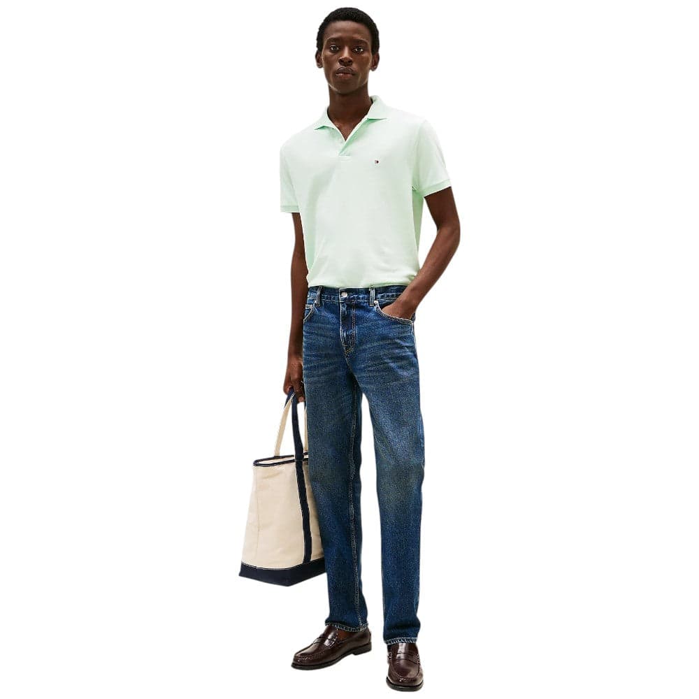 Tommy Hilfiger polo verde chiaro liquid cotton MW0MW39994LXY Polo Tommy Hilfiger