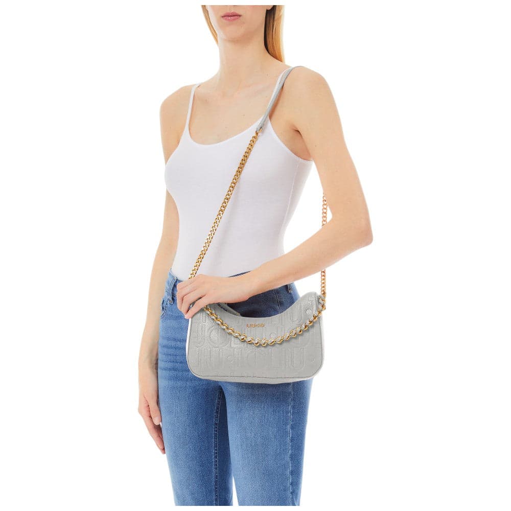 Liu Jo borsa a spalla hobo crema con logo linea Adonide AA5056E0538 Borse Liu Jo