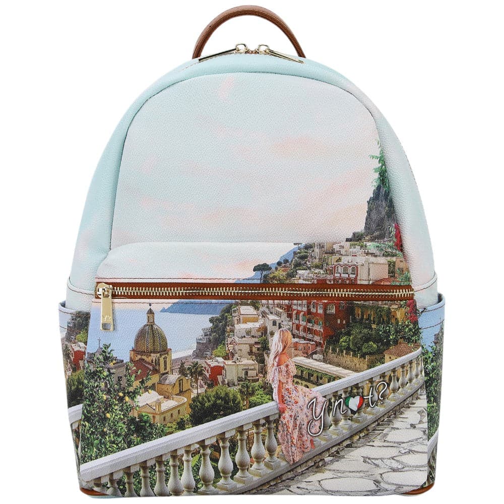 YNot zaino grande con tasca stampa Drimming Coast YES381S5