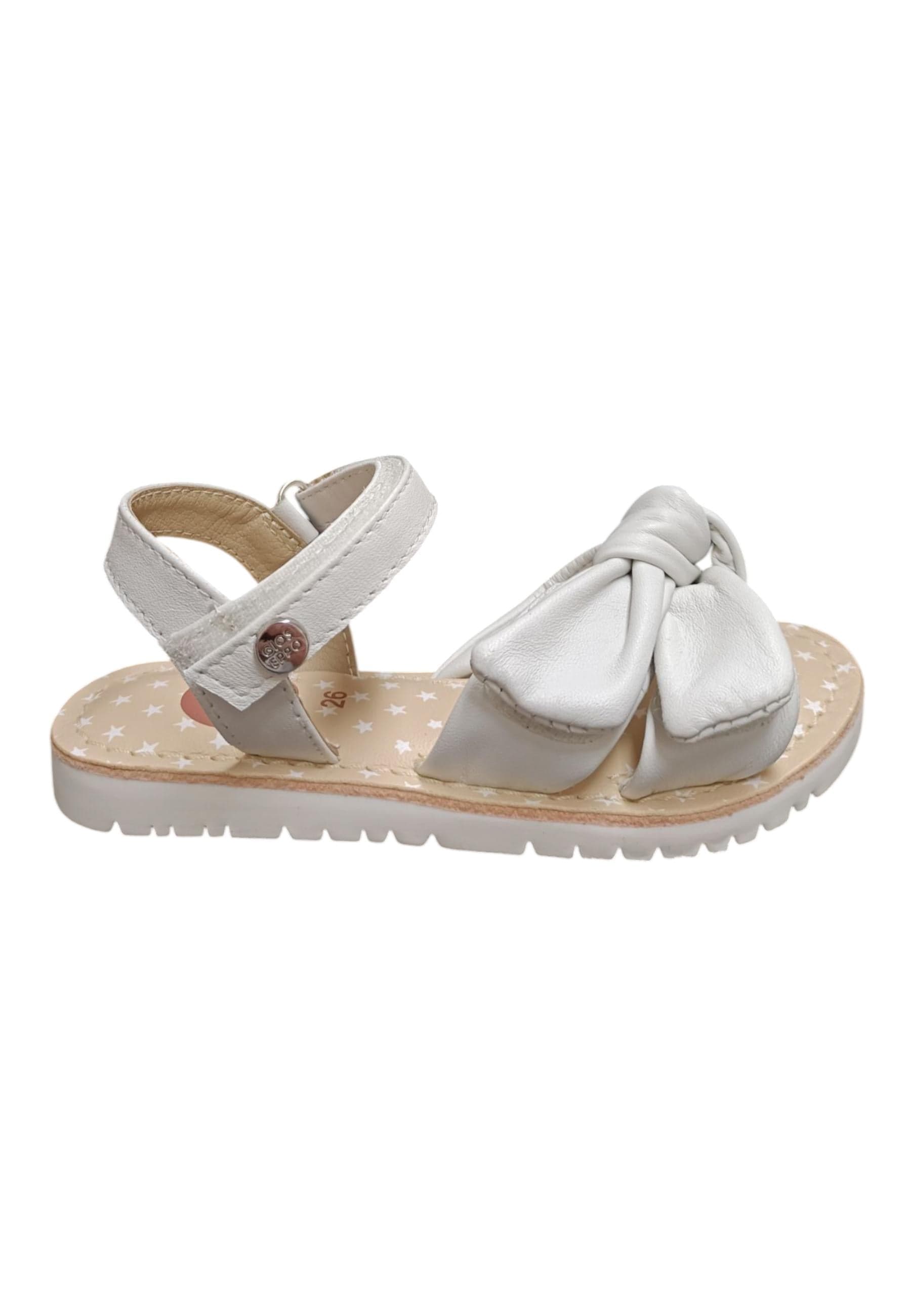 Sandalo bambina Gioseppo Wareham bianco pelle velcro comfort elegance - 6