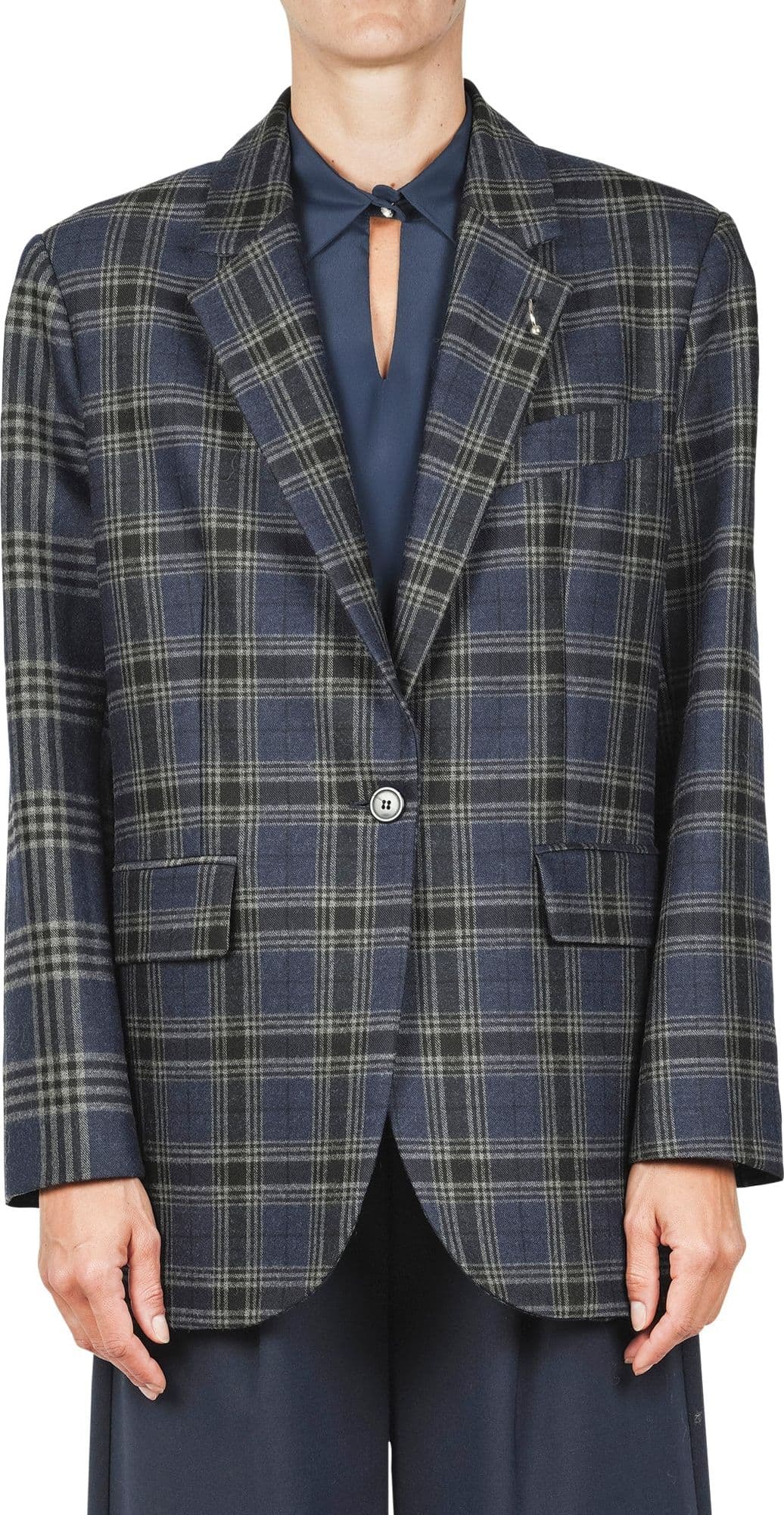 OTTOD'AME Ottod'ame - Giacca - 461352 - Blu/Nero da donna in Giacche da abito e blazer Drestige - Casamassima, commercioVirtuoso.it
