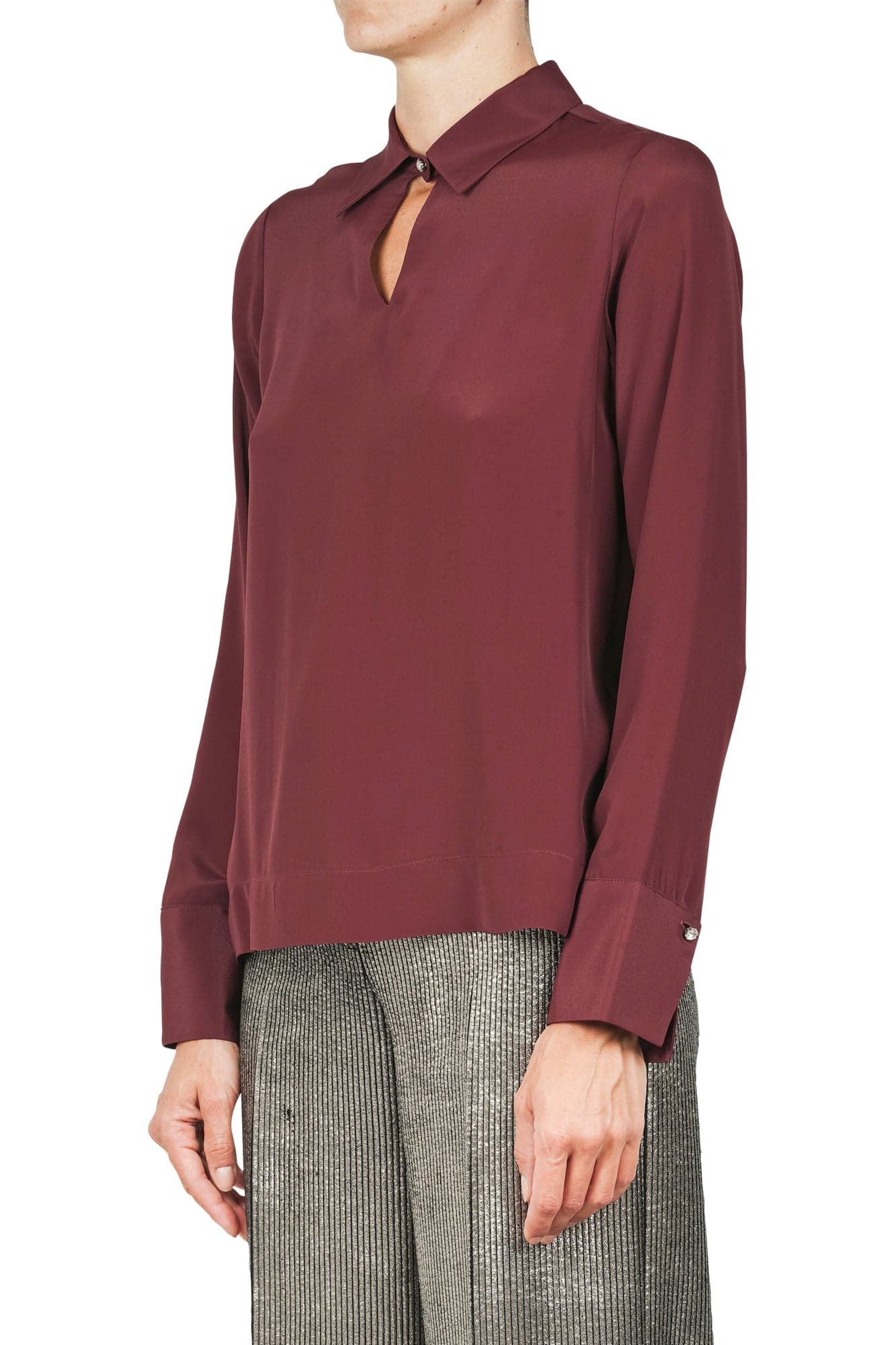 OTTOD'AME Ottod'ame - Blusa - 461134 - Bordeaux da donna in Bluse e camicie Drestige - Casamassima, commercioVirtuoso.it