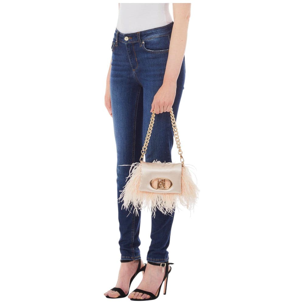 Liu Jo borsa a tracolla cipria con piume crossbody LaPuffy AA5269P0347 Borse Liu Jo