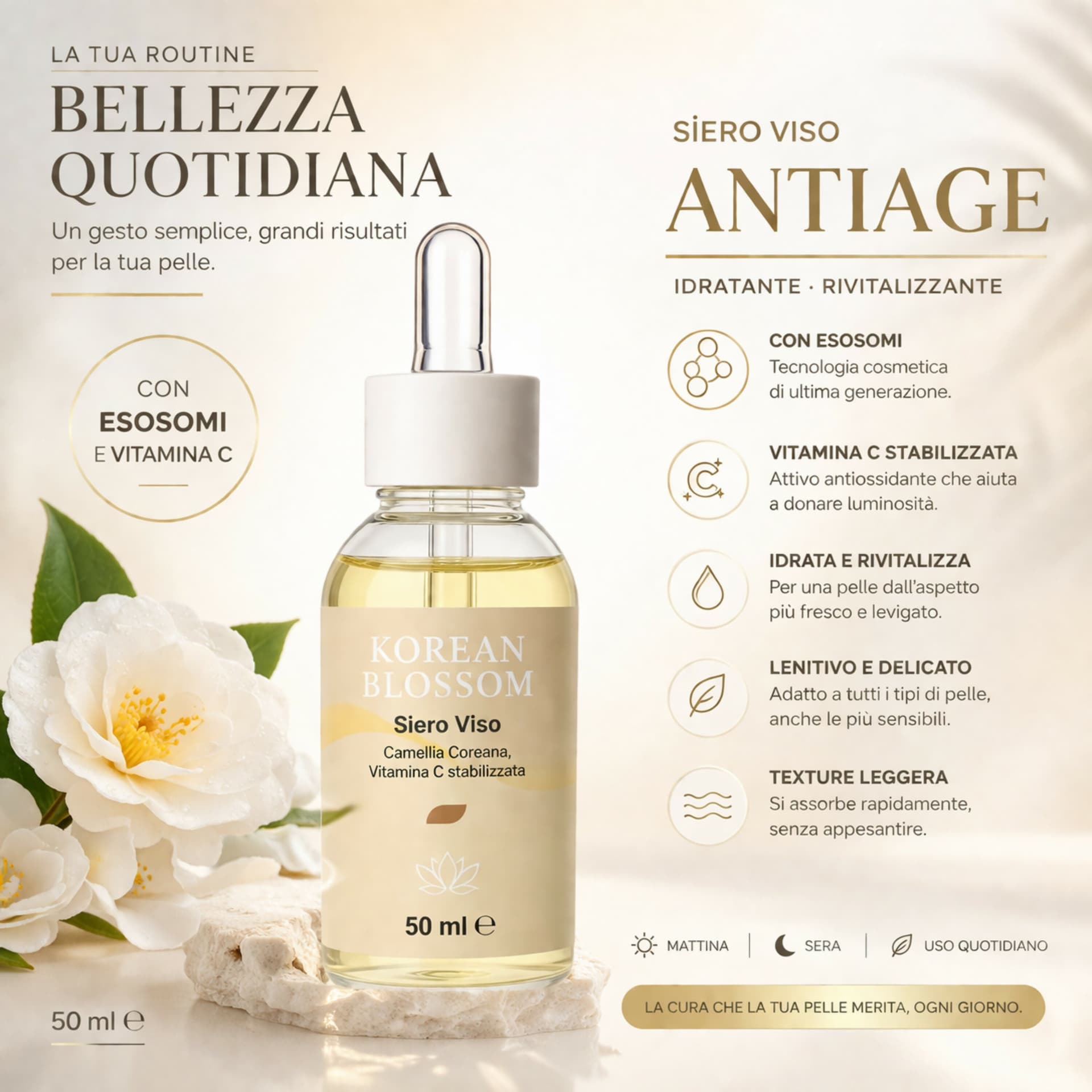 Siero Viso Anti-Macchia Korean Blossom – Effetto Pelle Uniforme e Luminosa – Idratante e Nutriente – Texture Leggera a Rapido Assorbimento in Sieri e liquidi BasketGuru Italia - Palermo, commercioVirtuoso.it