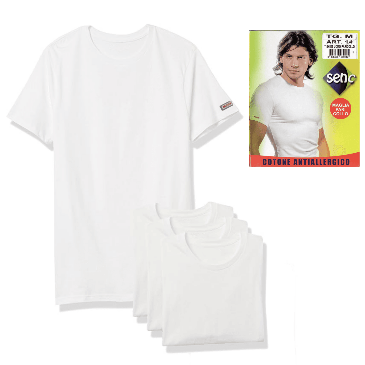 Senc maglietta elasticizzata per uomo (scollo a giro) art. 14 in Canottiere e magliette ADAMO INTIMO e CASA - Bagheria, commercioVirtuoso.it