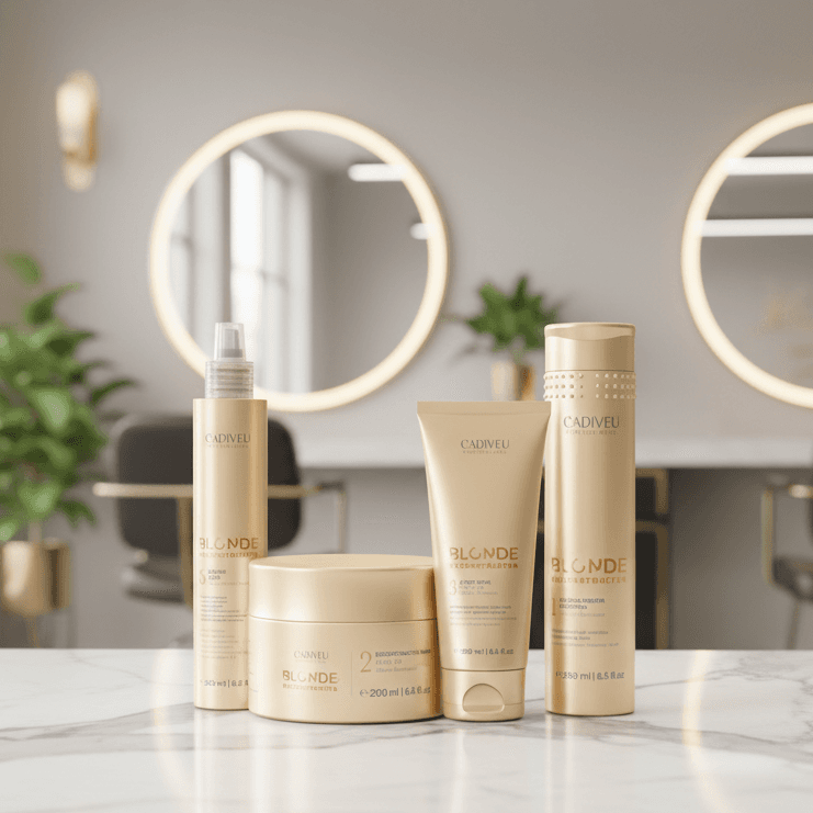 Cadiveu blonde reconstructor home care kit composto da: shampoo, maschera ricostruttiva, maschera acida e blonde lock in Set shampoo e balsamo Me.Dis. - Peschiera Borromeo, commercioVirtuoso.it