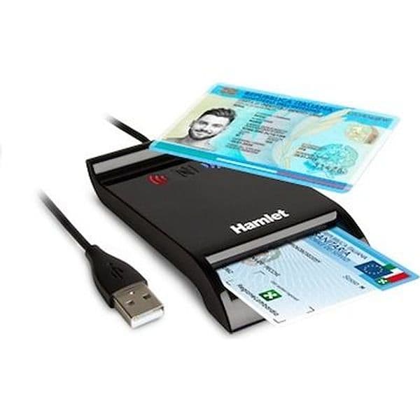 Lettore per smart card hamlet a contatto e wireless huscr-nfc