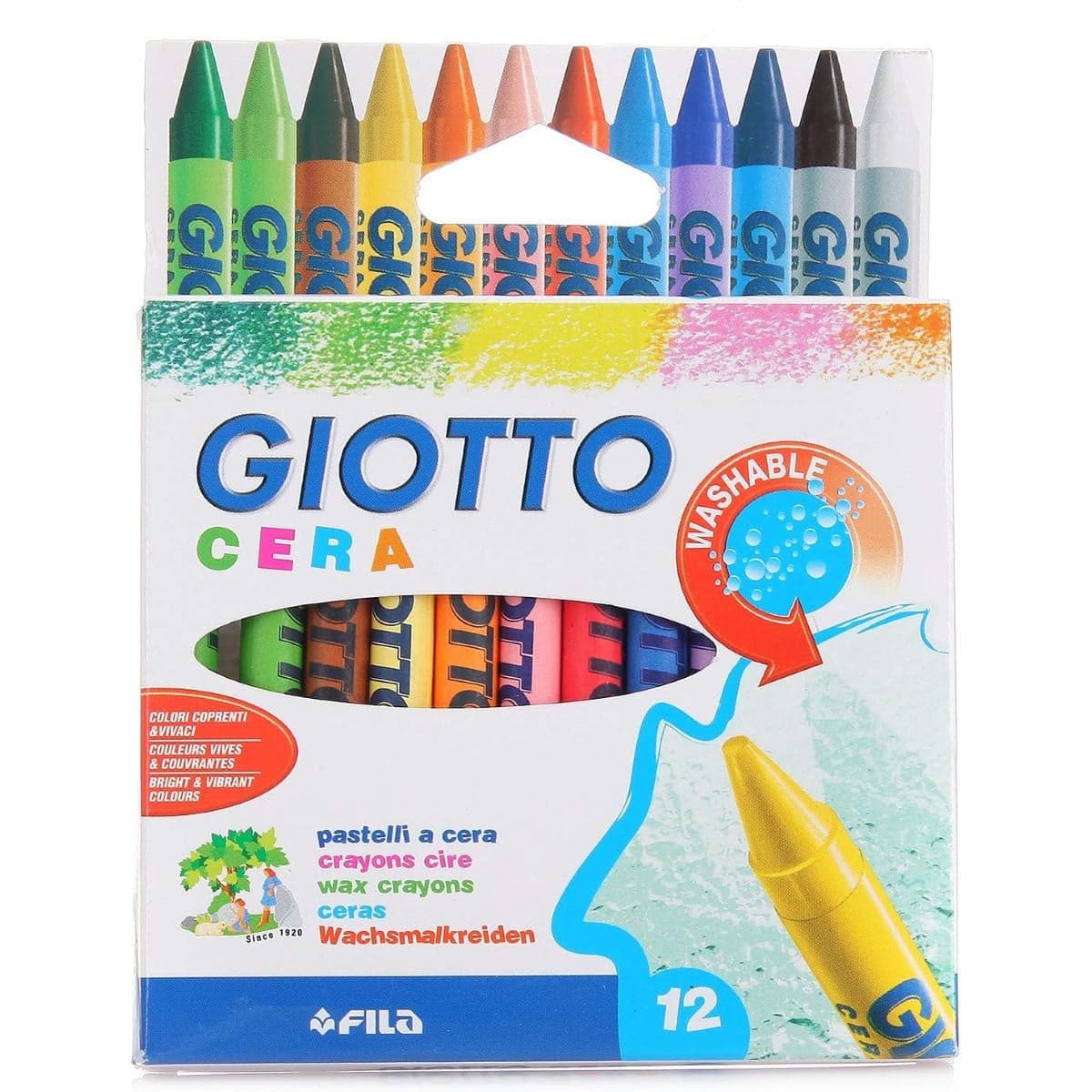 12 PASTELLI CERA GIOTTO
