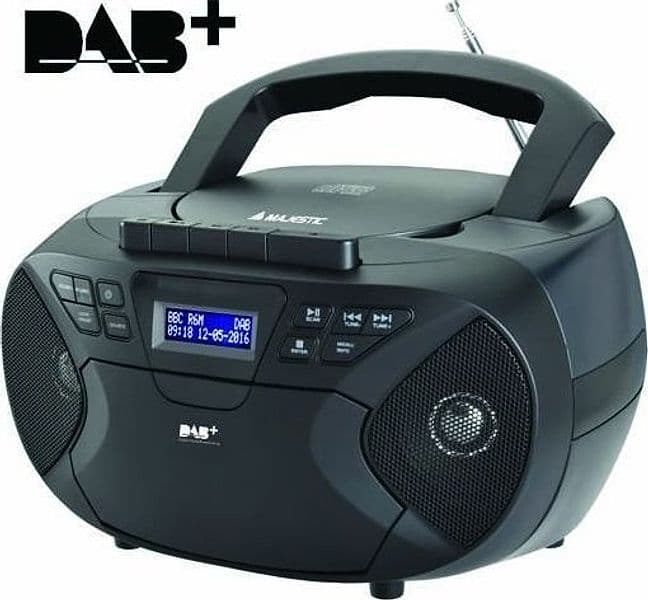 New majestic ah-2430 dab impianto stereo portatile analogico nero - 112430