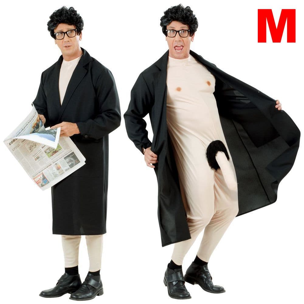 Costume tuta intera e soprabito dell’esibizionista con pisello da travestimento vietato ai minori Tg M in Adulti Kondorama - Martinsicuro, commercioVirtuoso.it