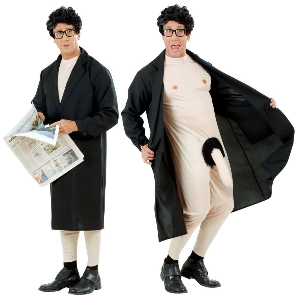 Costume tuta intera e soprabito dell’esibizionista con pisello da travestimento vietato ai minori Tg M in Adulti Kondorama - Martinsicuro, commercioVirtuoso.it