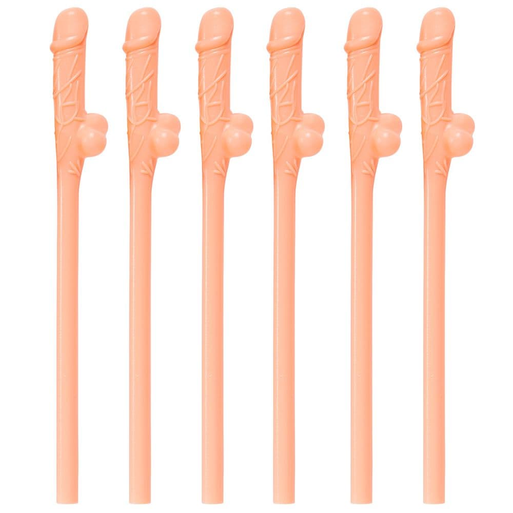 6 cannucce divertenti riutilizzabili con pisello rosa carne per la sposa alla festa hot di addio al nubilato sexy gadget per adulti 18+ in Cannucce Kondorama - Martinsicuro, commercioVirtuoso.it