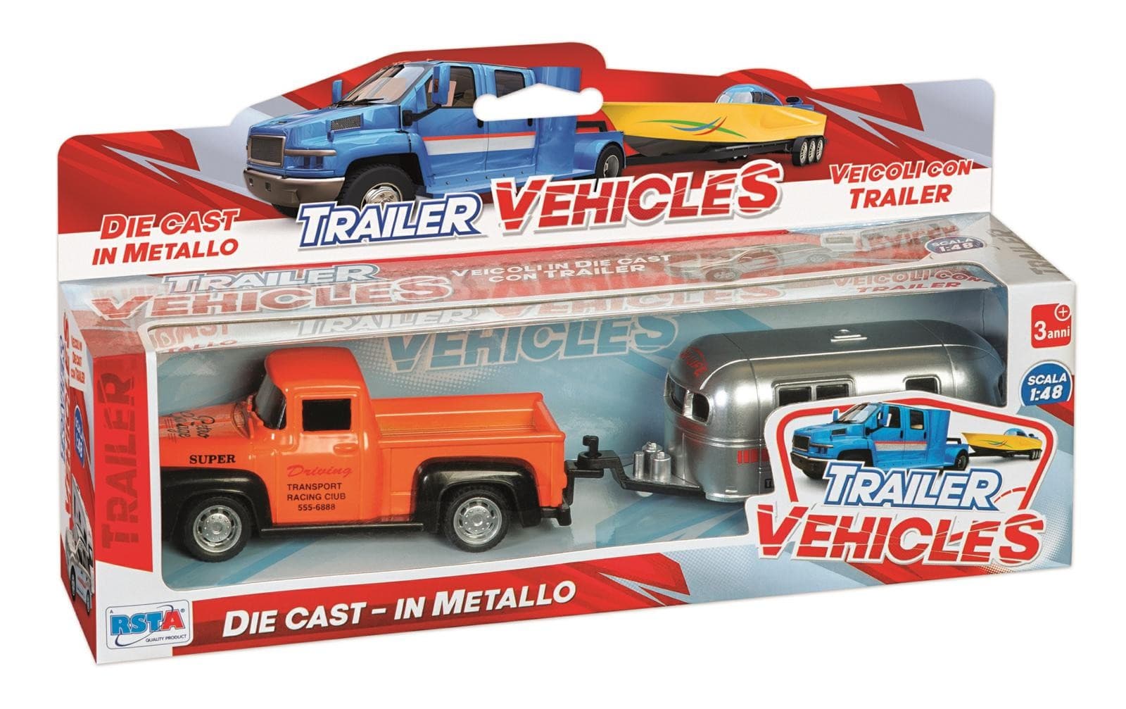 FUORISTRADA C/RIMORCHIO DIE CAST