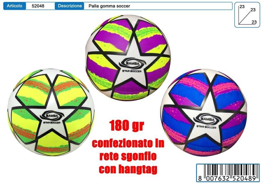PALLONE PLASTICA SOCCER SAMBA 3 ASS
