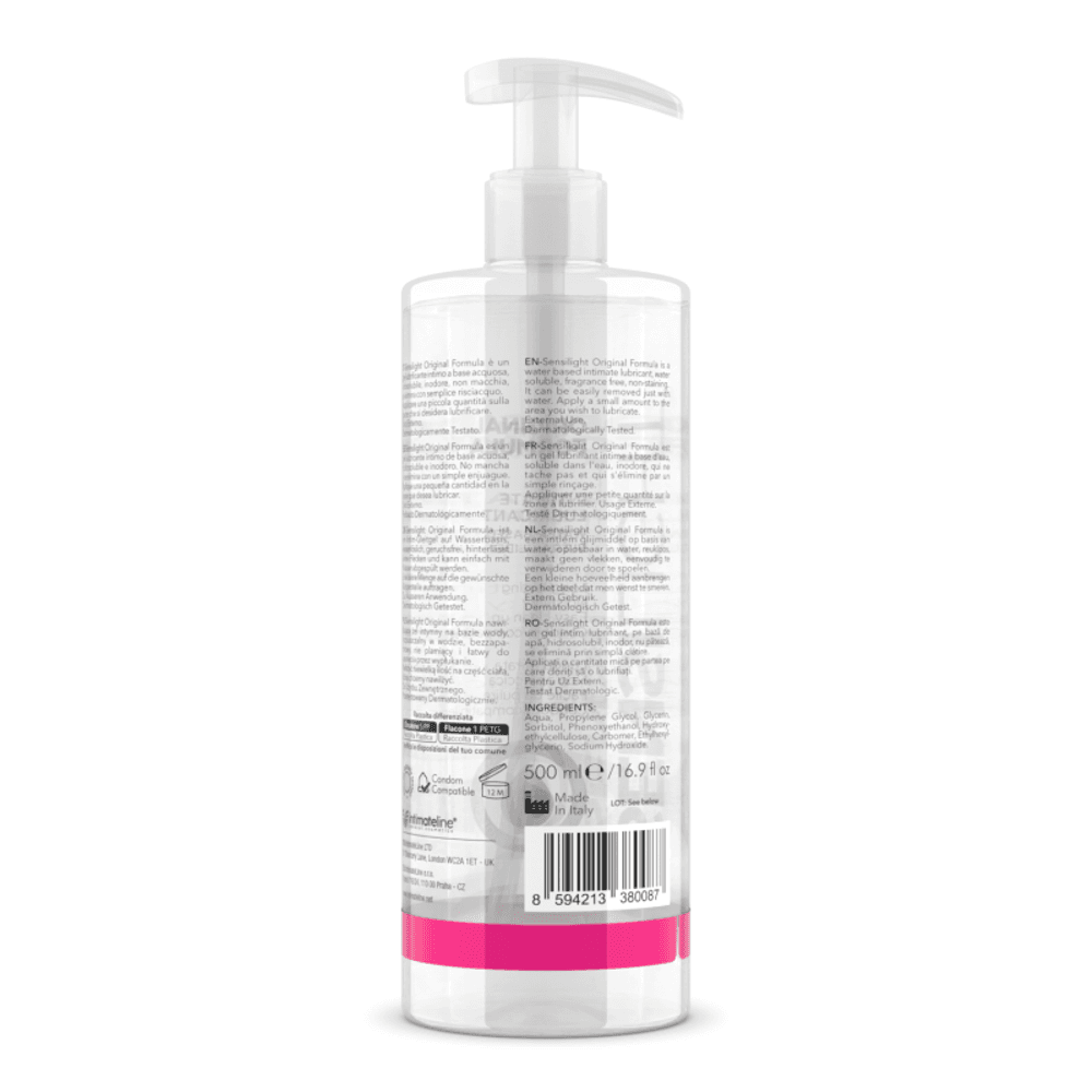 Sensilight Original Formula lubrificante intimo a base acqua con dosatore 500 ml in Lubrificanti e gel stimolanti Kondorama - Martinsicuro, commercioVirtuoso.it