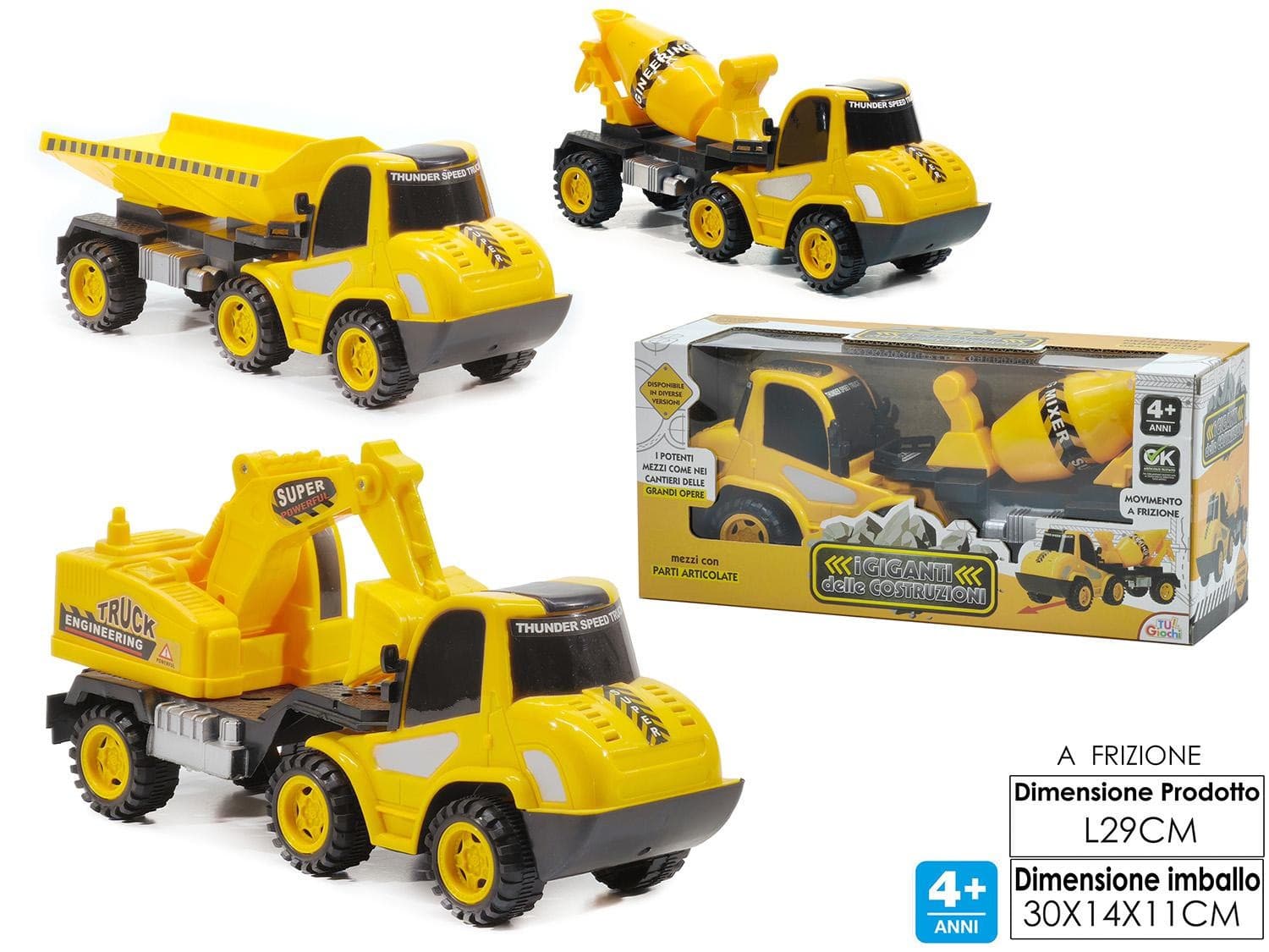 MEZZI LAVORO I GIGANTI DELLE LEGO 3 ASS