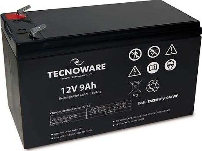 Batteria tecnoware 12v 9.0ah faston 6,3mm eacpe12v09atwp
