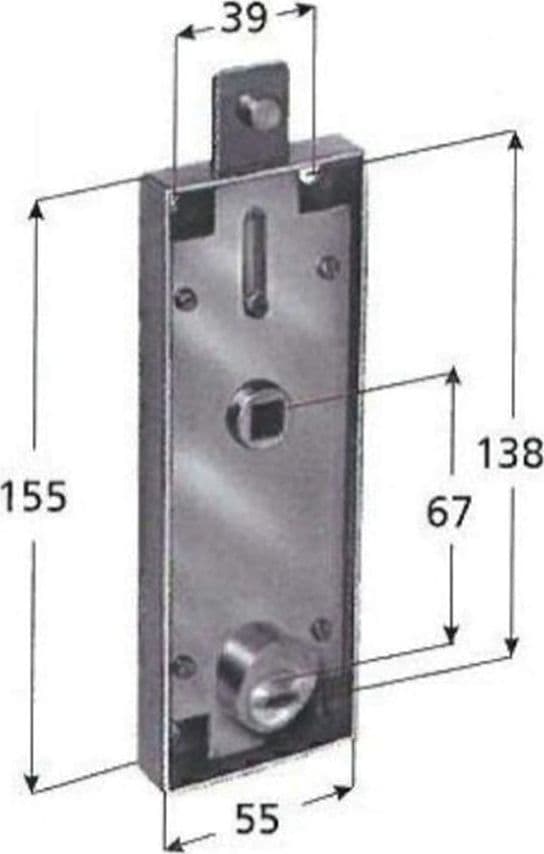 PREFER - SERRATURA PER BASCULANTI W551.0822.0000 in Cilindri delle serrature Stockdoc - Terni, commercioVirtuoso.it