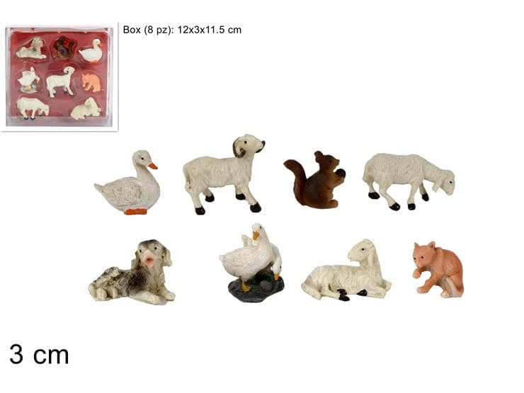 Animali set 8pz 3cm. in Animali Save The Money - Rimini, commercioVirtuoso.it