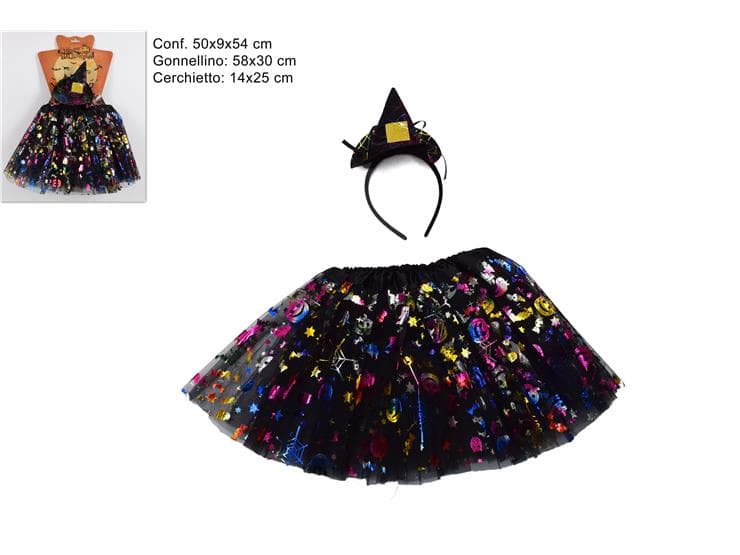 Gonnellino e Cerchietto Streghetta Halloween in Bambini Save The Money - Rimini, commercioVirtuoso.it