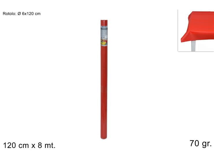 Rotolo TNT 120CM x 8MT 70gr rosso