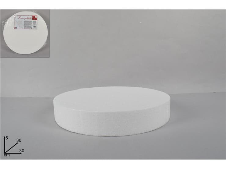 Forma Polistirolo Tonda 30cm h5cm in Alzate per dolci e frutta Save The Money - Rimini, commercioVirtuoso.it
