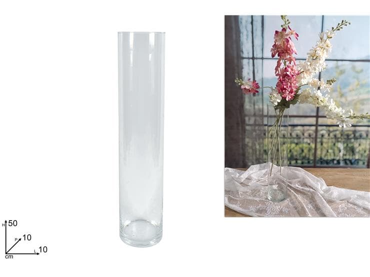 Vaso Vetro Cilindrico 50cm Diametro 10cm in Vasi Save The Money - Rimini, commercioVirtuoso.it