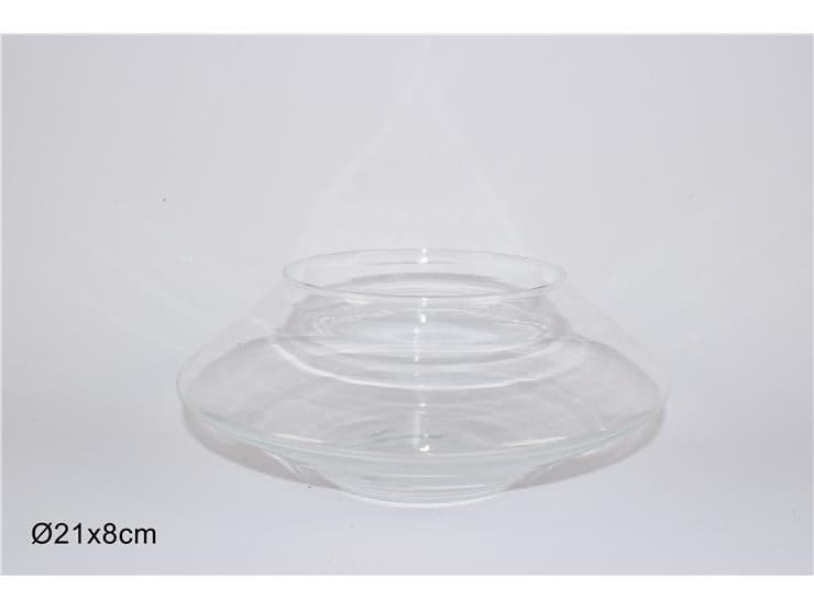 Vaso Vetro Ø21x8cm in Vasi Save The Money - Rimini, commercioVirtuoso.it