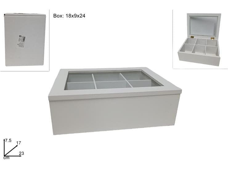 Scatola Legno Tea 6 Posti in Contenitori Save The Money - Rimini, commercioVirtuoso.it