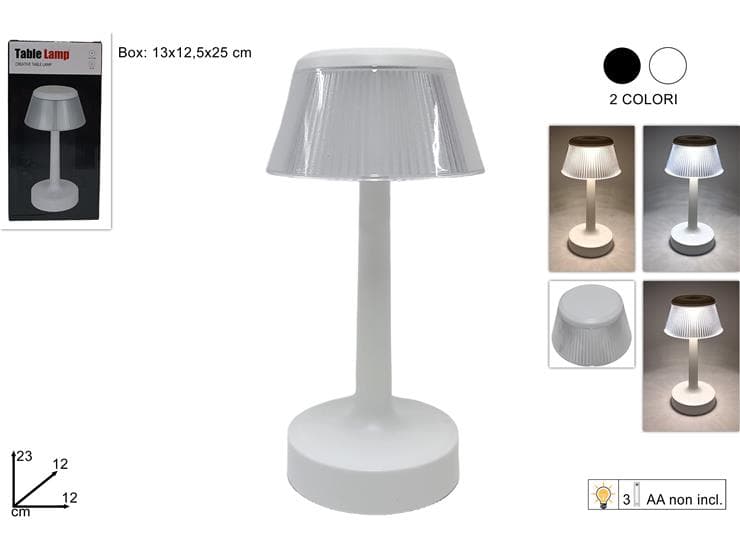 Lampada da Tavolo 23cm Bianca 3 Luminosità a Batteria 2 Colori in Lampade da tavolo e abat-jour Save The Money - Rimini, commercioVirtuoso.it