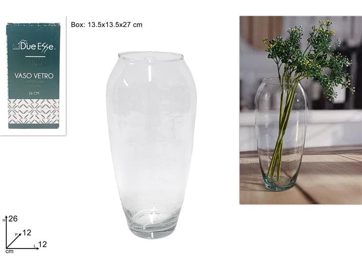 Vaso Vetro Fidelis 26cm in Vasi Save The Money - Rimini, commercioVirtuoso.it