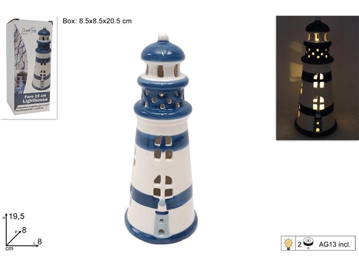 Faro 19,5 cm Con luce 2 Assortimenti