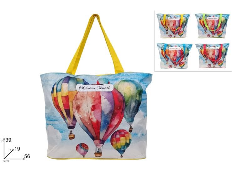 Borsa Mare Fantasia Mongolfiera 4 Colori in Borse Tote Save The Money - Rimini, commercioVirtuoso.it