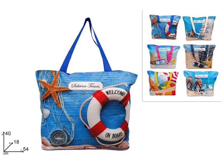 Borsa Mare Fantasia Marina 6 Assortimenti in Borse Tote Save The Money - Rimini, commercioVirtuoso.it