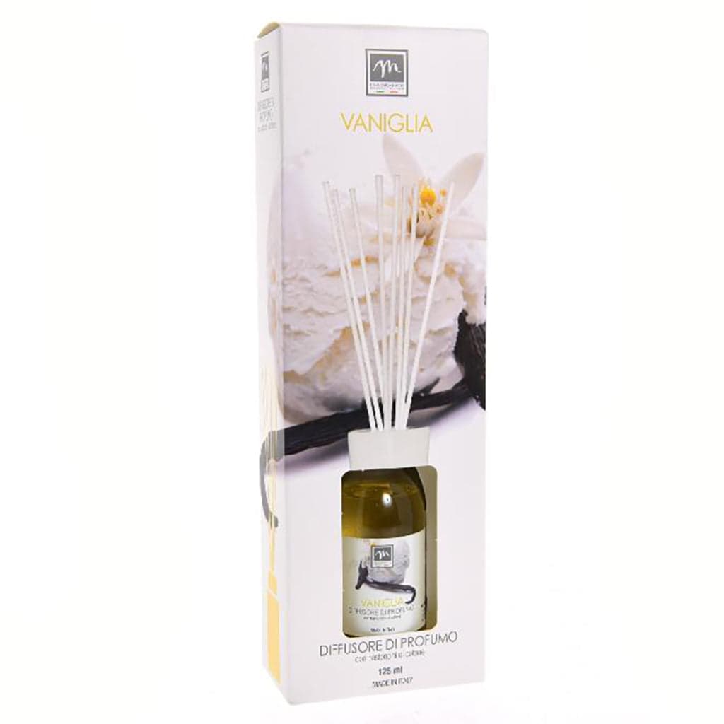Diffusore di essenza con bacchette in cotone boccette da 125 mL per profumazione ambiente in Diffusori di oli essenziali La Zappa - Altamura, commercioVirtuoso.it
