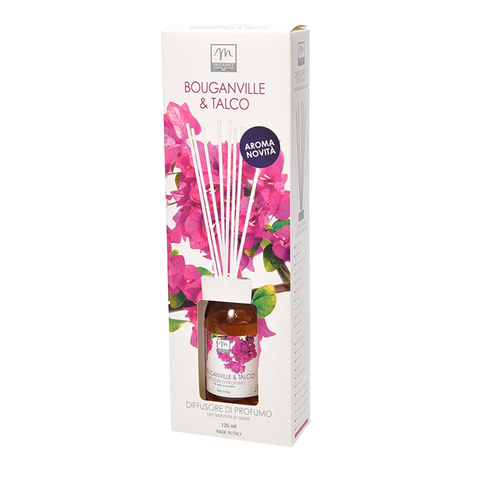 Diffusore di essenza con bacchette in cotone boccette da 125 mL per profumazione ambiente in Diffusori di oli essenziali La Zappa - Altamura, commercioVirtuoso.it