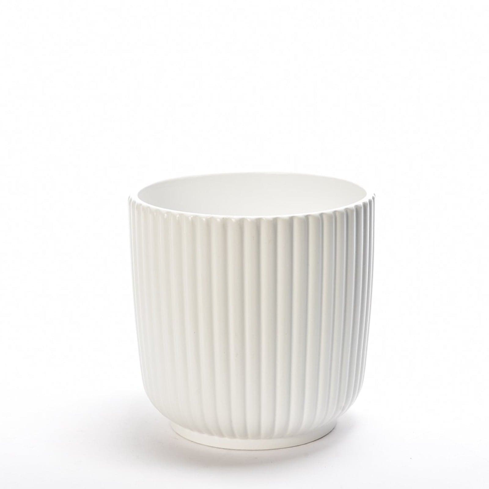 Porta vaso in ceramica "Porto" color bianco per esterno ed interno - 4