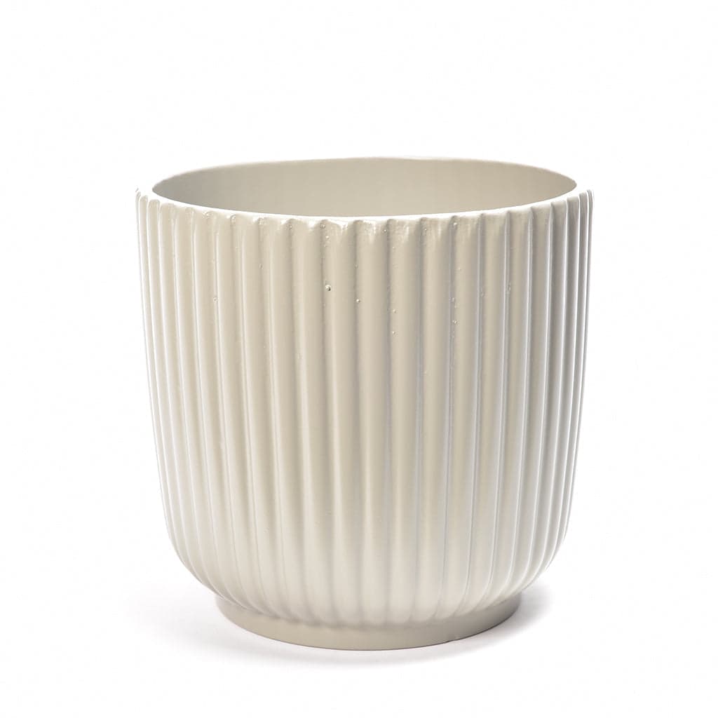 Porta vaso in ceramica "Porto" color grigio per esterno ed interno - 8