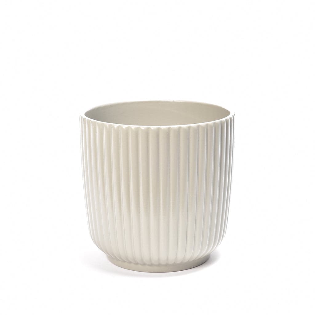 Porta vaso in ceramica "Porto" color grigio per esterno ed interno - 7