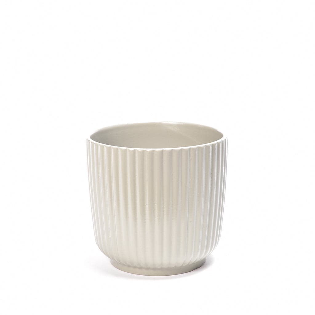 Porta vaso in ceramica "Porto" color grigio per esterno ed interno - 6