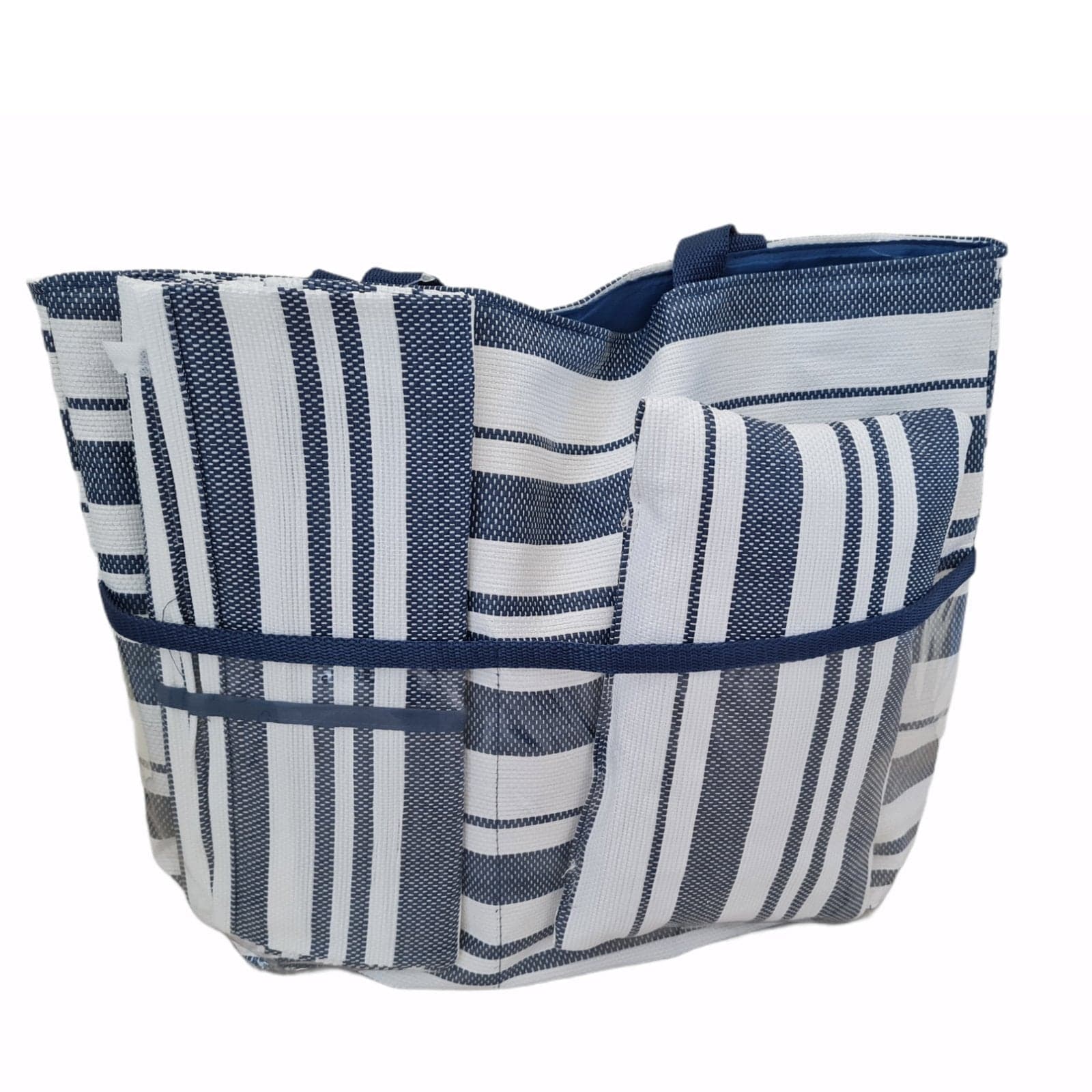 Borsa da mare con stuoia e cuscino in poliestere fasciato 51 cm